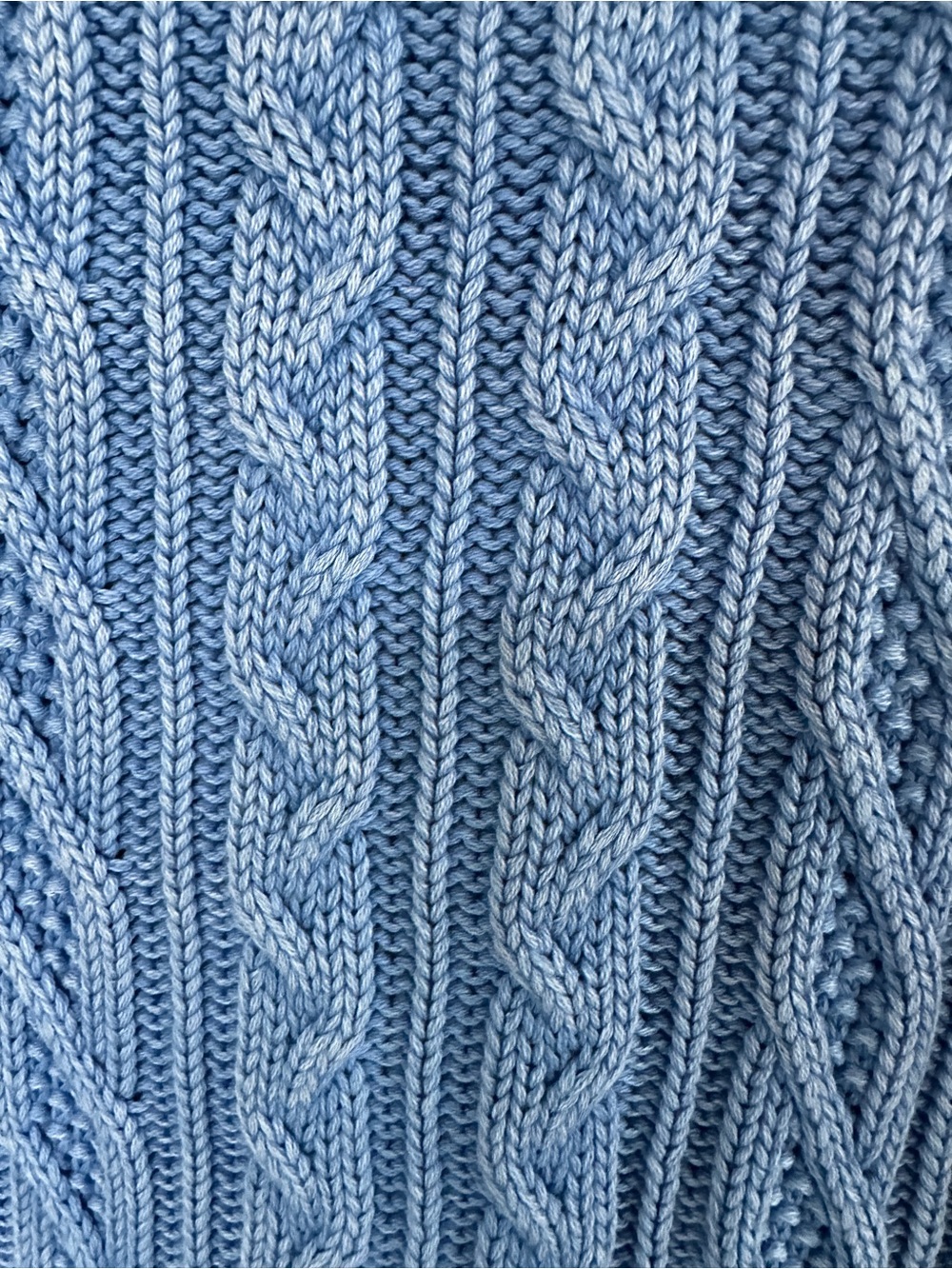 Cable Knit Sleeveless Sweater - Light Blue - Picture 3 of 5
